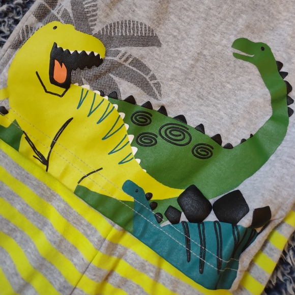 3/$20 carter's dinosaur pajamas two piece set - Picture 3 of 3